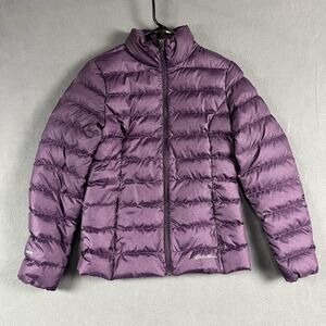 Eddie Bauer Jacket Womens XS Purple 650 Down Full Full Zip Puffer Outdoor